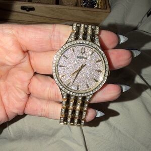 Women’s Rose Gold Crystal Bracelet Watch